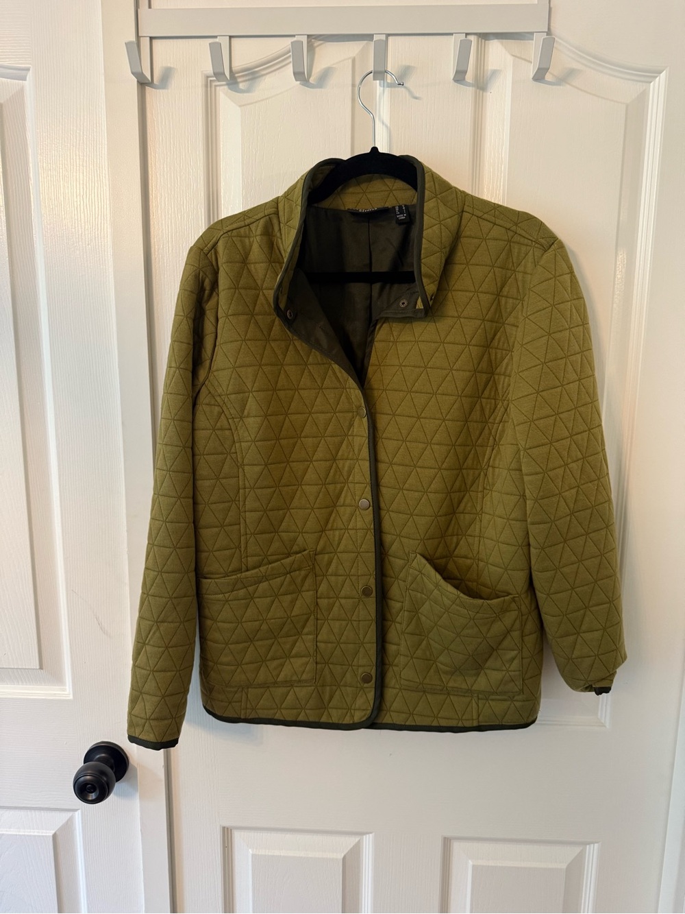 Susan Graver Weekend M Olive Quilted Barn Jacket Equestrian Grandpacore